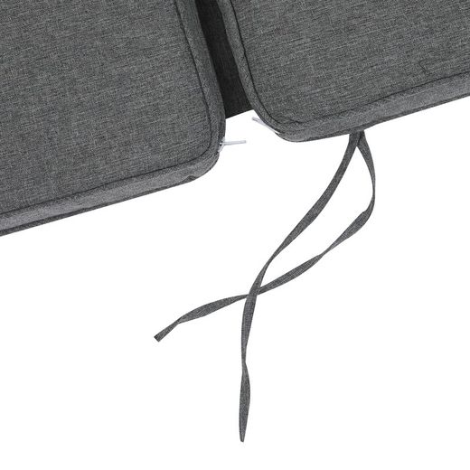 Coussin pour transat Mati en tissu oléfine gris foncé, 50 x 51 - 40 - 20 - 70 x 5 cm | Mooma Confort