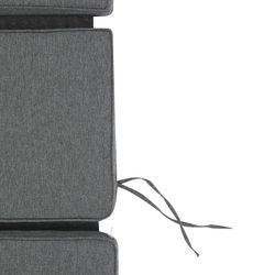 Coussin pour transat Mati en tissu oléfine gris foncé, 50 x 51 - 40 - 20 - 70 x 5 cm | Mooma Confort