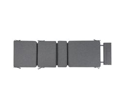 Coussin pour transat Mati en tissu oléfine gris foncé, 50 x 51 - 40 - 20 - 70 x 5 cm | Mooma Confort