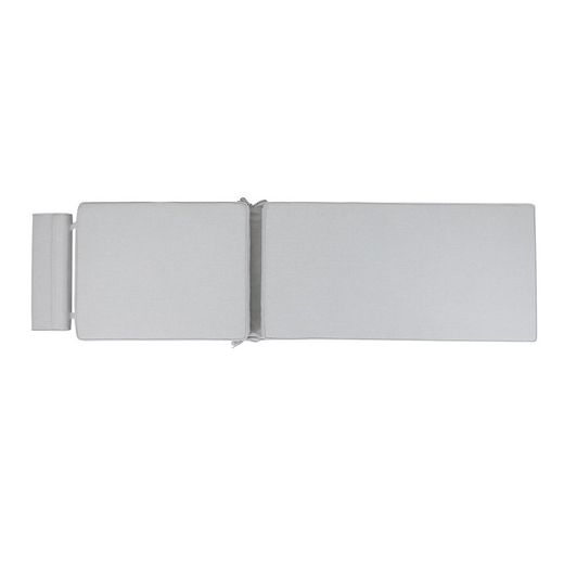 Poduszka na leżak Roxas z jasnoszarej tkaniny olefinowej, 59 x 72 - 117 x 10 cm | Komfort Moomy