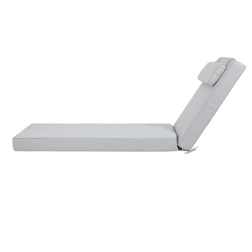 Poduszka na leżak Roxas z jasnoszarej tkaniny olefinowej, 59 x 72 - 117 x 10 cm | Komfort Moomy
