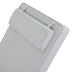 Poduszka na leżak Roxas z jasnoszarej tkaniny olefinowej, 59 x 72 - 117 x 10 cm | Komfort Moomy