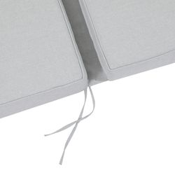 Poduszka na leżak Roxas z jasnoszarej tkaniny olefinowej, 59 x 72 - 117 x 10 cm | Komfort Moomy