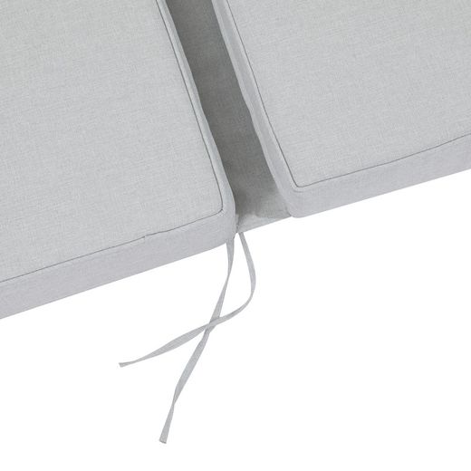 Poduszka na leżak Roxas z jasnoszarej tkaniny olefinowej, 59 x 72 - 117 x 10 cm | Komfort Moomy