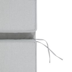 Poduszka na leżak Roxas z jasnoszarej tkaniny olefinowej, 59 x 72 - 117 x 10 cm | Komfort Moomy
