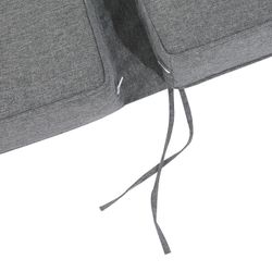 Roxas sun lounger cushion in dark gray olefin fabric, 59 x 72 - 117 x 10 cm | Mooma Comfort