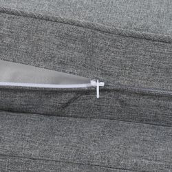 Roxas sun lounger cushion in dark gray olefin fabric, 59 x 72 - 117 x 10 cm | Mooma Comfort