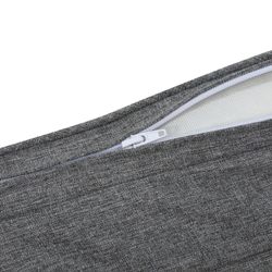 Roxas sun lounger cushion in dark gray olefin fabric, 59 x 72 - 117 x 5 cm | Mooma Comfort