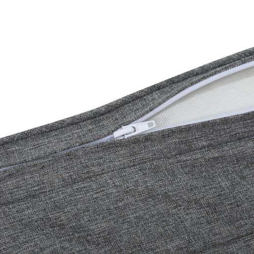 Roxas sun lounger cushion in dark gray olefin fabric, 59 x 72 - 117 x 5 cm | Mooma Comfort