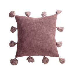 Μαξιλάρι TATIS σε Ροζ Βαμβακερό, 52x13x52 cm.