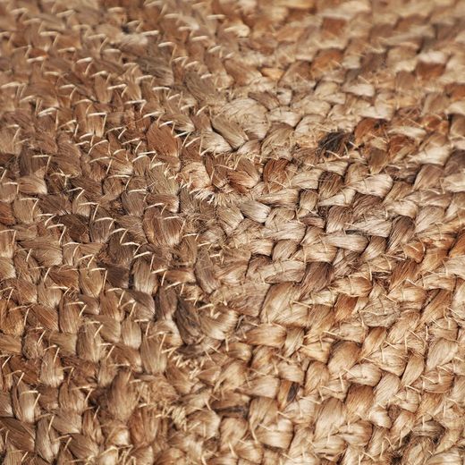Thiesi jute, cotton and polyester cushion in natural, 44 x 45 x 7 cm