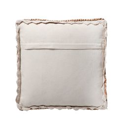 Thiesi jute, cotton and polyester cushion in natural, 44 x 45 x 7 cm