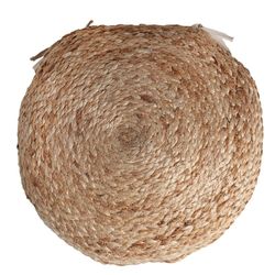 Thiesi jute and cotton cushion in natural, 37 x 38 x 10 cm