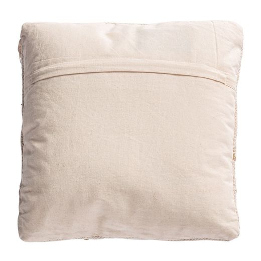 YAIRA Cushion in Natural Jute and White Cotton, 43x14x43 cm.