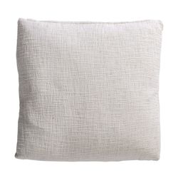YAIZA White Cotton Cushion, 51x10x51 cm.