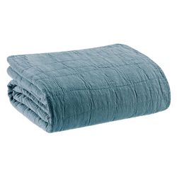 Cotton quilt in steel blue | Titou