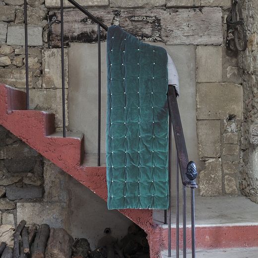 Cotton bedspread in greyish green, 260 x 240 cm | Elise