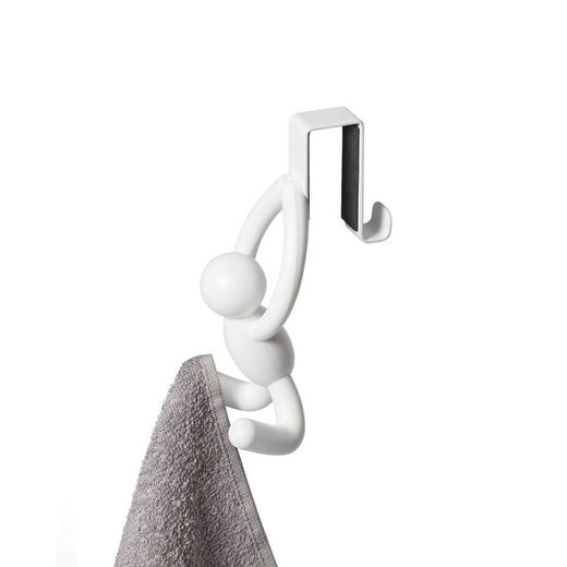 Crochet de porte Buddy blanc 6x7x13 cm