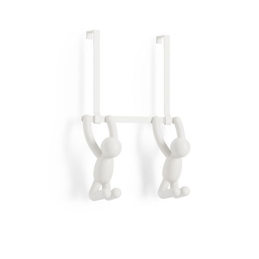 Colgador para puerta de ABS blanco, 22 x 11 x 30 cm | Buddy