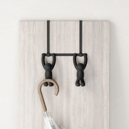 Door hanger made of black ABS, 22 x 11 x 30 cm | Buddy