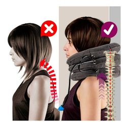 Collier cervical gonflable pour cou et vertèbres | Silhouette N0001S