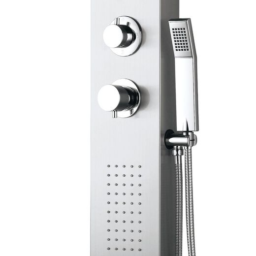 Coluna de duche em aço inox prateado, 18 x 45 x 120 cm | Lusso Frieza