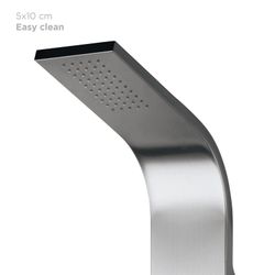 Coluna de duche em aço inox prateado, 18 x 45 x 120 cm | Lusso Frieza