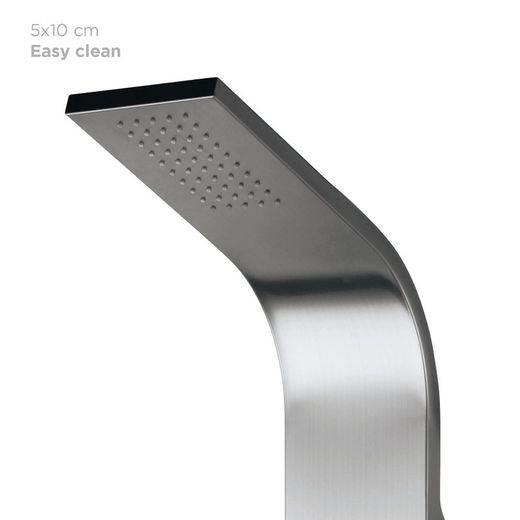 Coluna de duche em aço inox prateado, 18 x 45 x 120 cm | Lusso Frieza