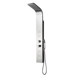 Columna de ducha de acero inoxidable en plateado, 18 x 45 x 150 cm | Lusso Quescence