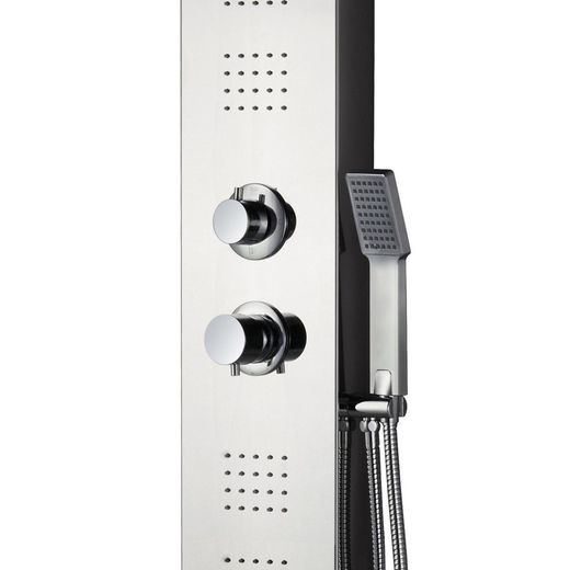 Columna de ducha de acero inoxidable en plateado, 18 x 45 x 150 cm | Lusso Quescence