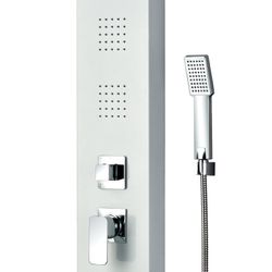 Coluna de duche em aço inox prateado, 20 x 50 x 130 cm | Lusso Calma
