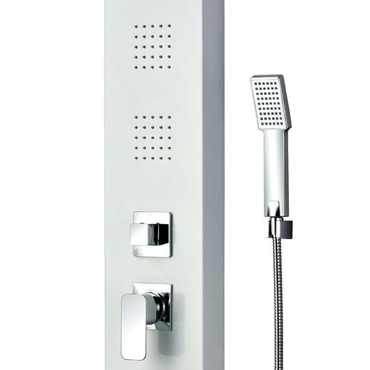 Coluna de duche em aço inox prateado, 20 x 50 x 130 cm | Lusso Calma