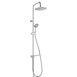 Stainless steel shower column in silver, 2.2 x 35.5 x 96.5 cm | Chillout Bay