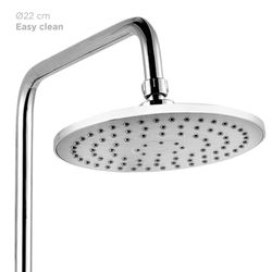 Stainless steel shower column in silver, 2.2 x 35.5 x 96.5 cm | Chillout Bay