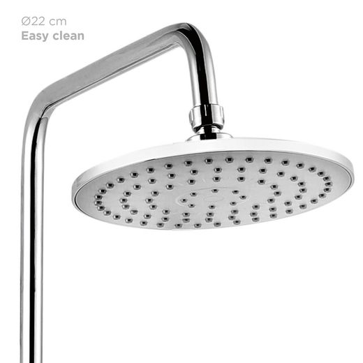 Stainless steel shower column in silver, 2.2 x 35.5 x 96.5 cm | Chillout Bay