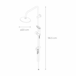 Brusesøjle i rustfrit stål i sølv, 2,2 x 35,5 x 96,5 cm | Chillout Cascade