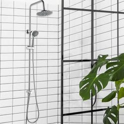 Brusesøjle i rustfrit stål i sølv, 2,2 x 35,5 x 96,5 cm | Chillout Cascade