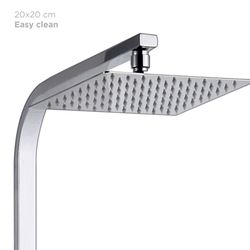 Brusesøjle i rustfrit stål i sølv, 2,5 x 33 x 101,5 cm | Chillout Ocean