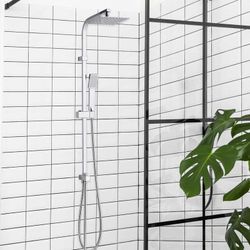 Brusesøjle i rustfrit stål i sølv, 2,5 x 33 x 101,5 cm | Chillout Ocean