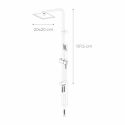 Brusesøjle i rustfrit stål i sølv, 2,5 x 33 x 101,5 cm | Chillout Ocean