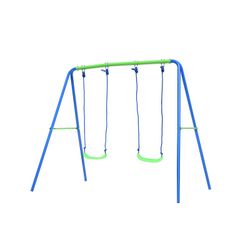 Children's metal swing in blue and green, 220 x 138 x 182 cm | swing