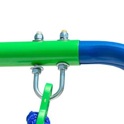 Children's metal swing in blue and green, 220 x 138 x 182 cm | swing