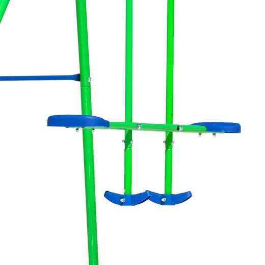 Children's metal swing in green and blue, 220 x 140 x 182 cm | swing