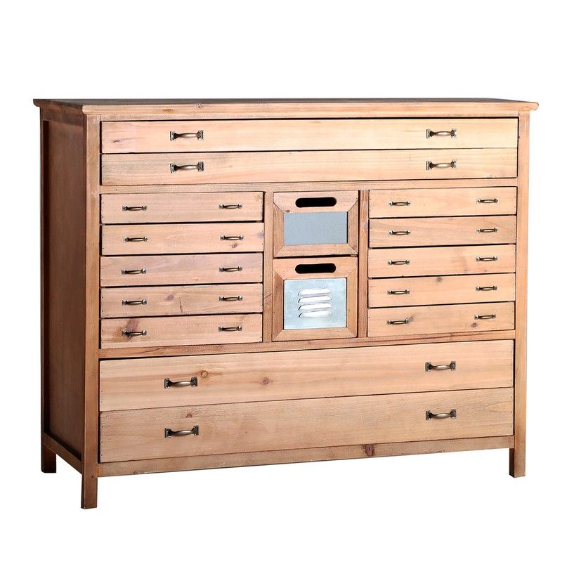 Commode en sapin naturel, 105 x 45 x 85 cm | Tennessee — Qechic