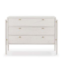 White Wood Chest of Drawers, 125x45x90cm