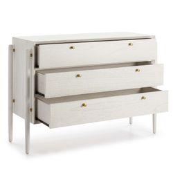 White Wood Chest of Drawers, 125x45x90cm
