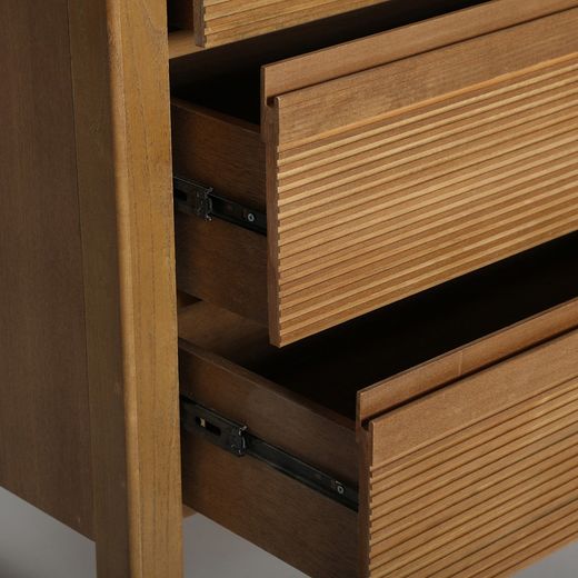 Mango wood chest of drawers in natural, 85 x 41 x 79 cm | Copenhagen