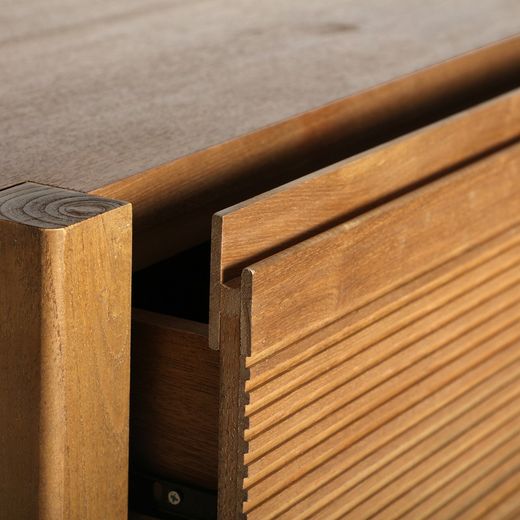 Mango wood chest of drawers in natural, 85 x 41 x 79 cm | Copenhagen