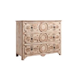 Cómoda de madera de mango y DM 110x45x85 cm