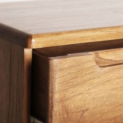 Cómoda de madera de mindi en color natural, 100 x 43 x 86 cm | Slough